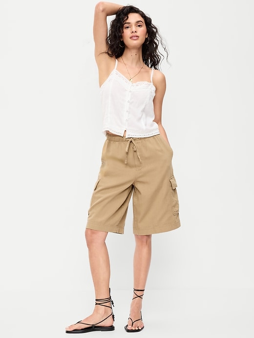 Image number 1 showing, Mid-Rise Bermuda Cargo Shorts