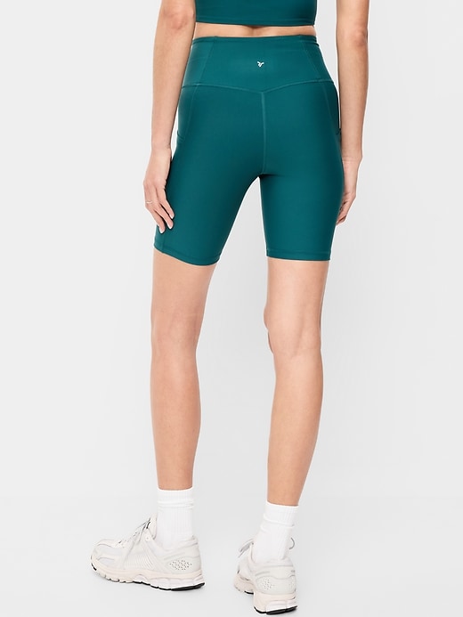 Image number 2 showing, High-Waisted PowerSoft Biker Shorts -- 8-inch inseam