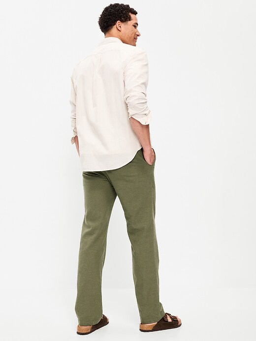Image number 3 showing, 90's Straight-Fit Linen-Blend Dress Pants