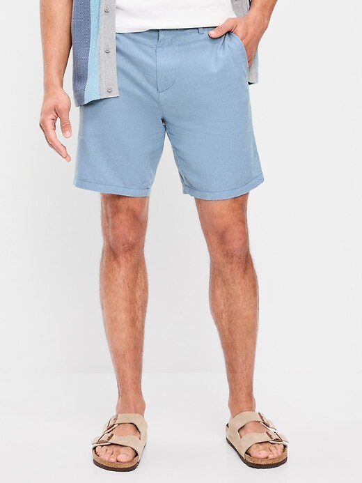 Image number 2 showing, Slim Linen-Blend Rotation Chino Shorts -- 8-inch inseam