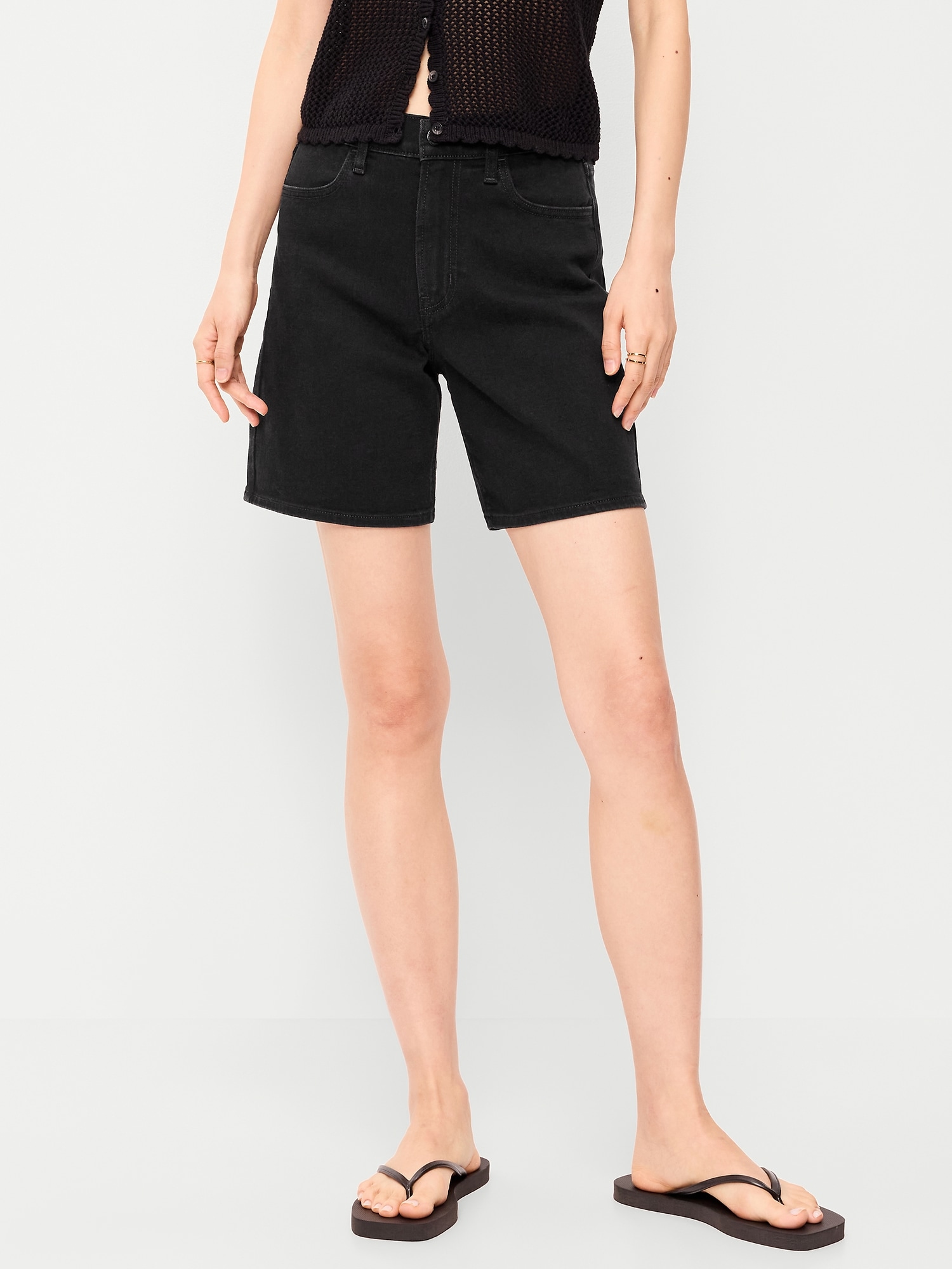 High-Waisted Wow Jean Shorts - 7-inch inseam