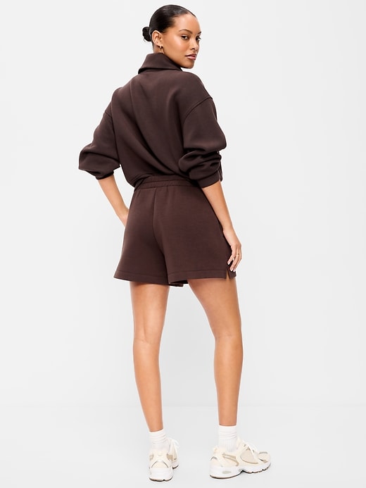Image number 2 showing, High-Waisted Bounce Fleece Shorts -- 5-inch inseam
