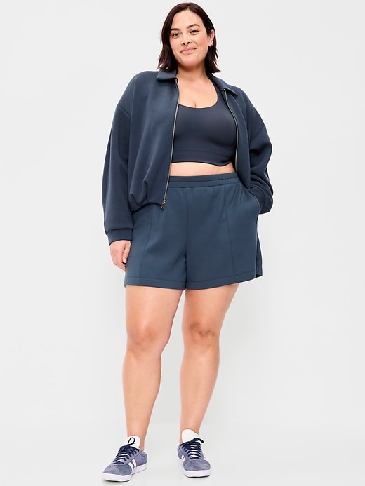 Image number 6 showing, High-Waisted Bounce Fleece Shorts -- 5-inch inseam