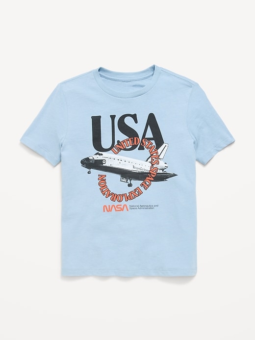 Image number 1 showing, NASA Gender-Neutral Graphic T-Shirt for Kids