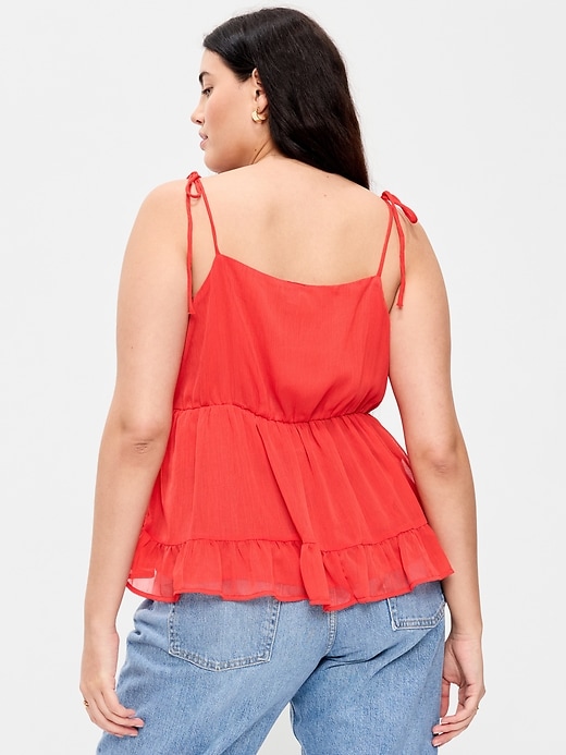 Image number 6 showing, Tie-Strap Tiered Ruffle Top