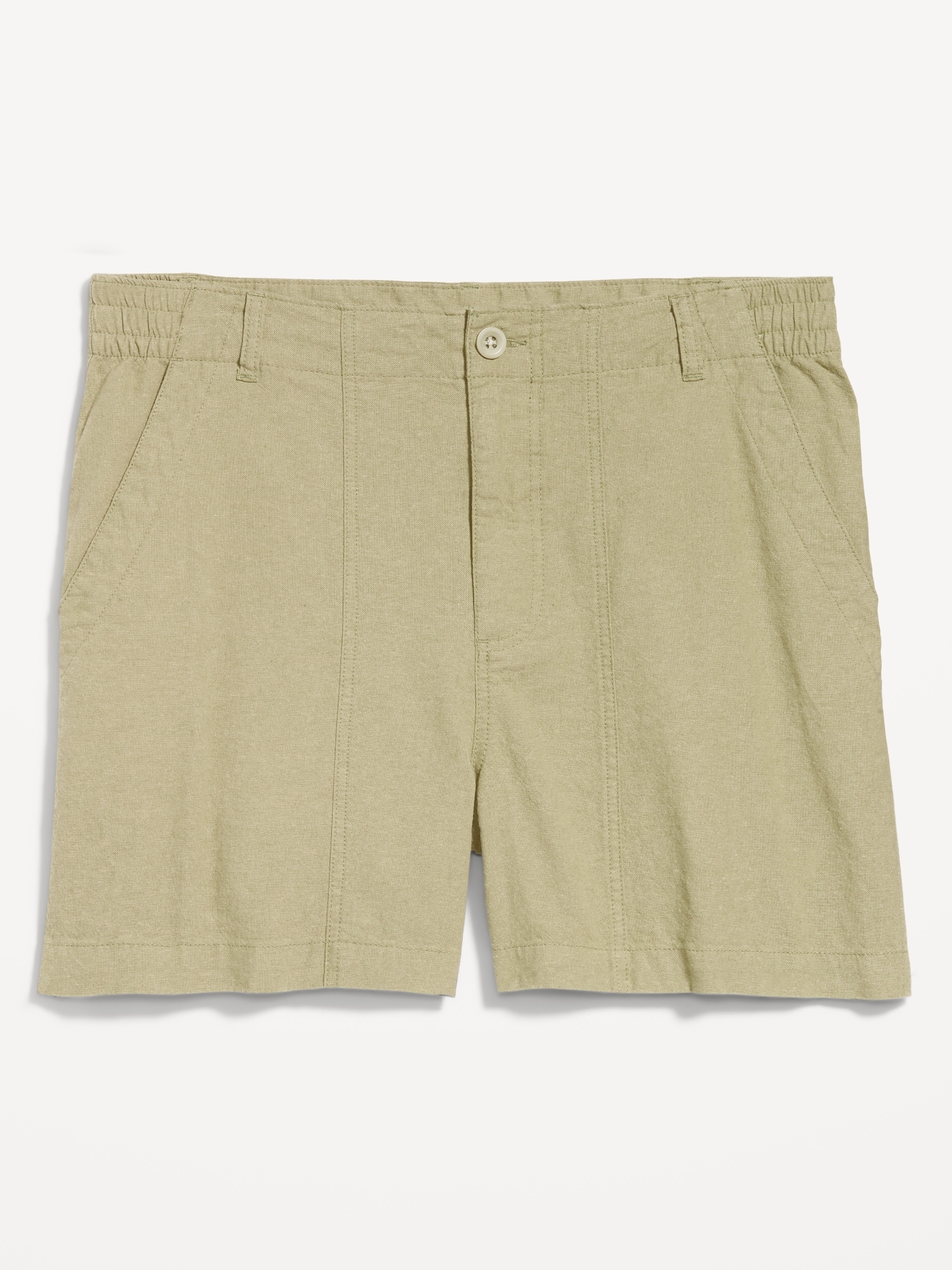 90's Loose Linen-Blend Shorts - 5-inch inseam