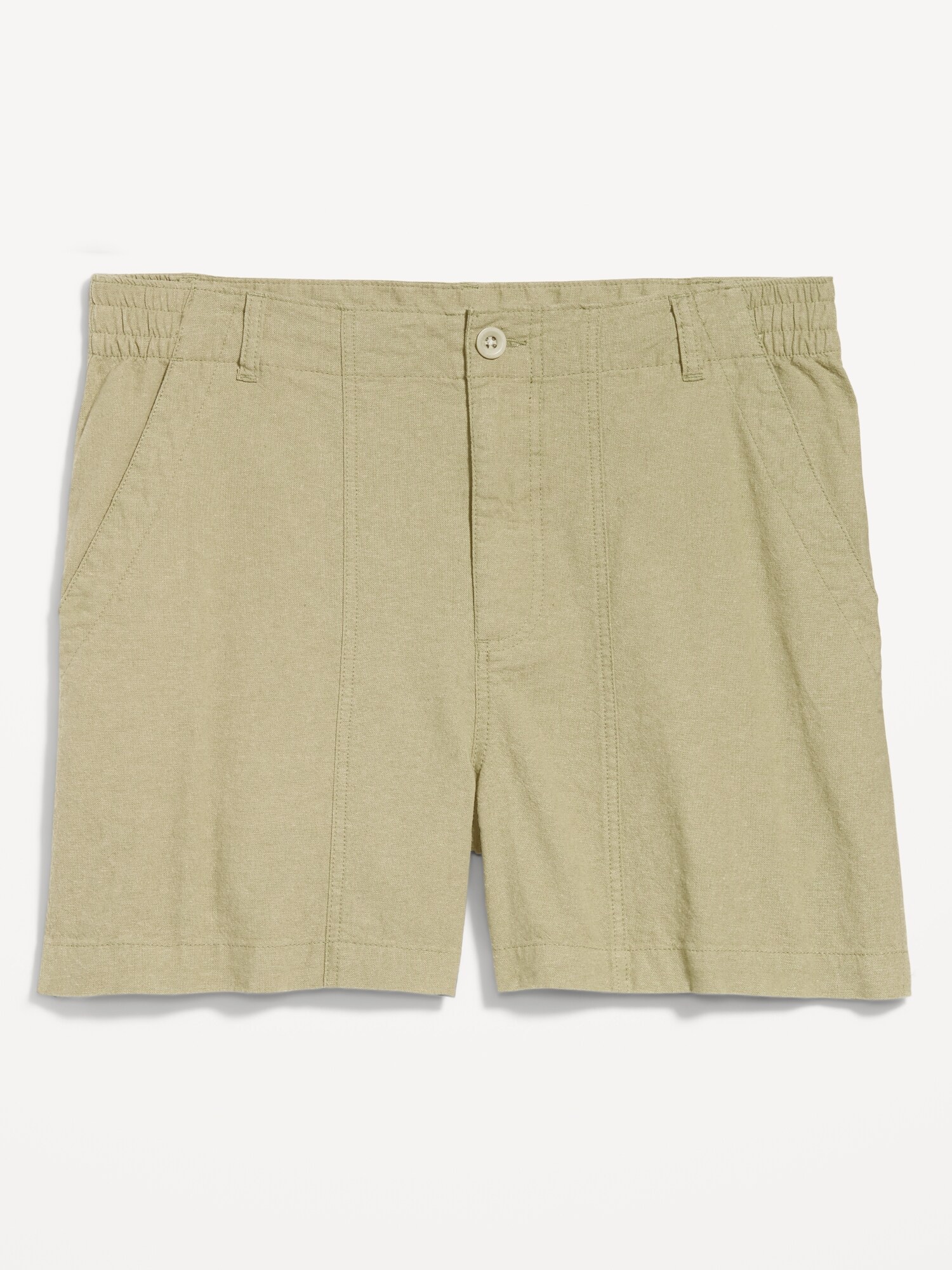 Мужские шорты Old Navy 90's Loose Linen-Blend Shorts -- 5-inch inseam, цвет: Коричневый — фото 5