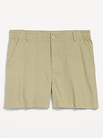 Image number 2 showing, 90's Loose Linen-Blend Shorts -- 5-inch inseam