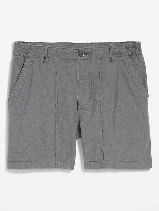 Image number 5 showing, 90's Loose Linen-Blend Shorts -- 5-inch inseam