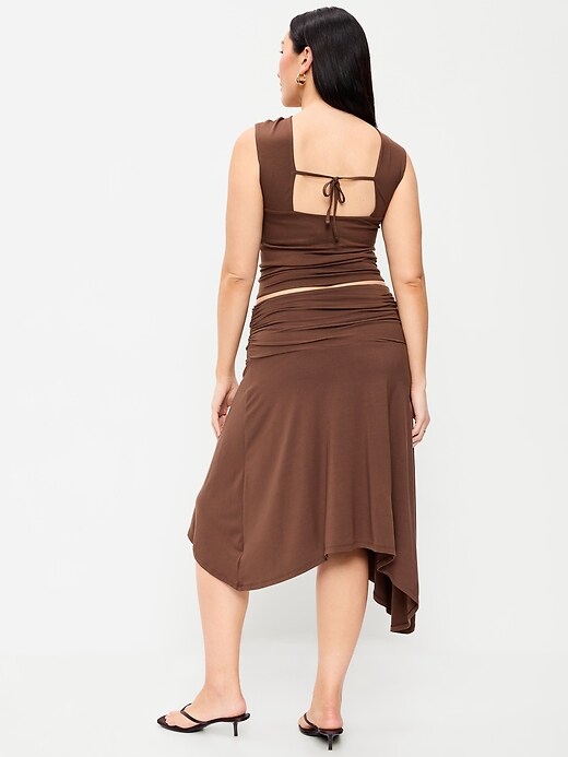 Image number 6 showing, Asymmetrical Draped Midi Skirt
