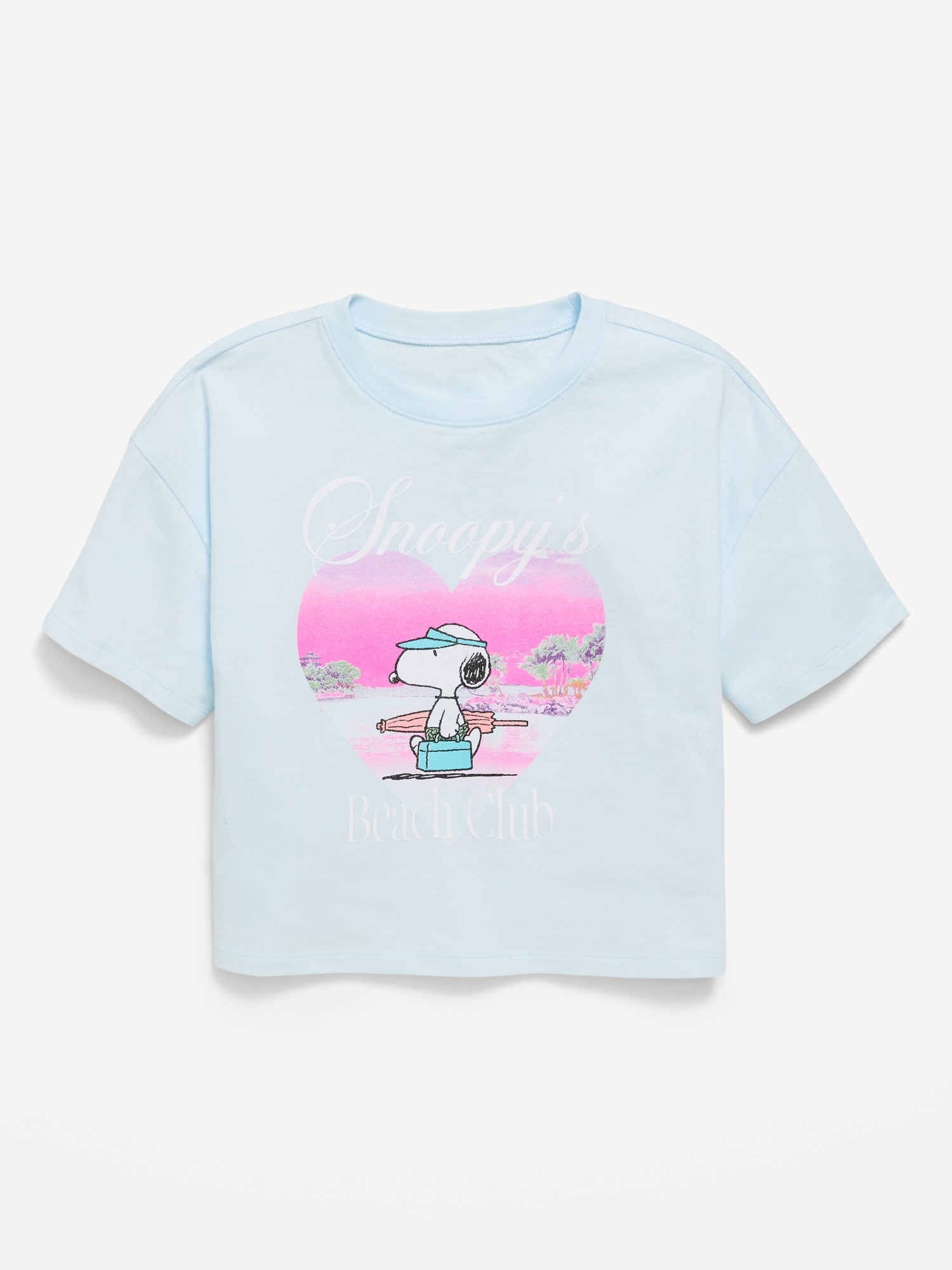 Peanuts™ Snoopy Oversized Graphic Cropped T-Shirt for Girls