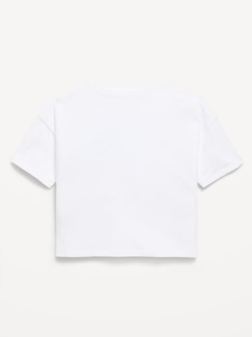Image number 2 showing, Hello Kitty® Oversized Graphic Cropped T-Shirt for Girls