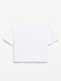 Image number 2 showing, Hello Kitty® Oversized Graphic Cropped T-Shirt for Girls