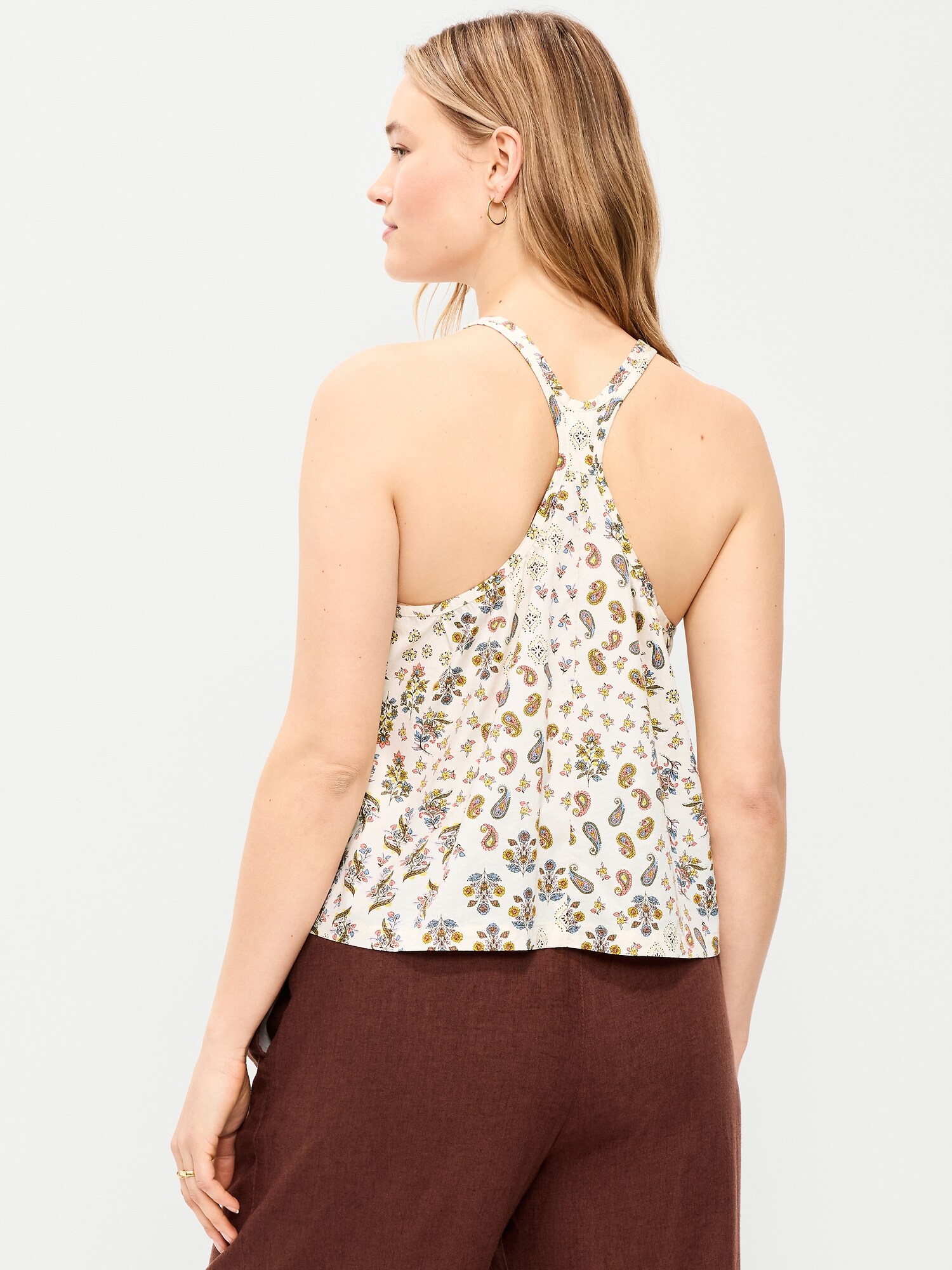 Женский топ Old Navy Sleeveless Trapeze Tank Top, цвет: С принтом — фото 5