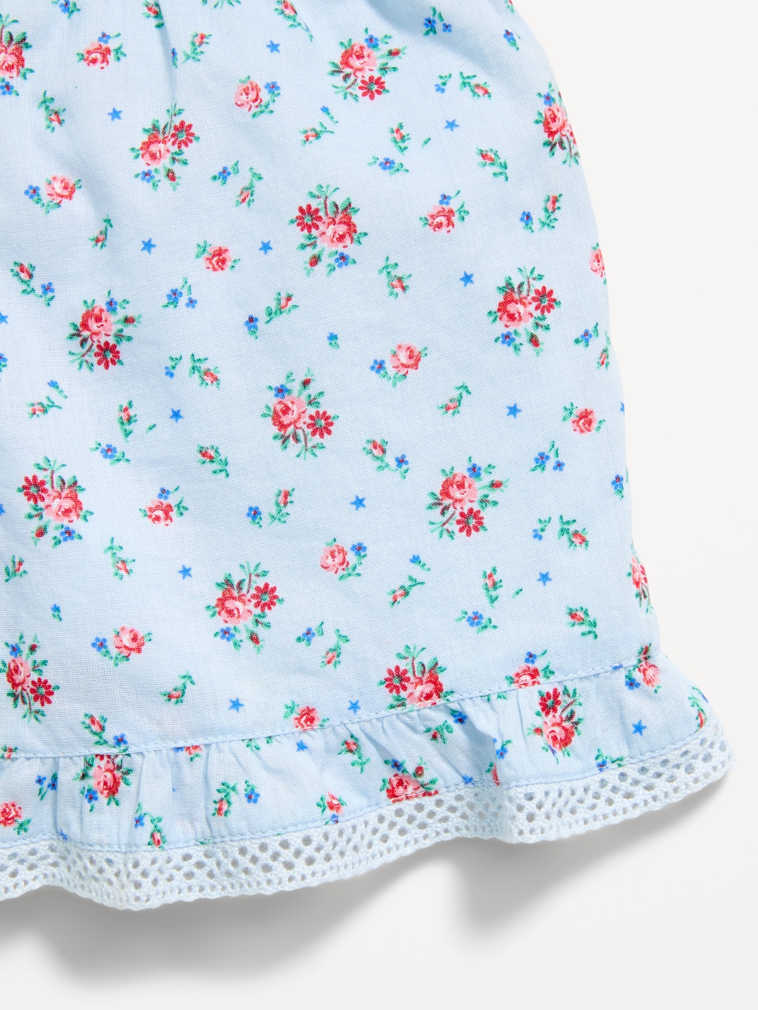 Printed Ruffled Top and Shorts Set for Toddler Girls