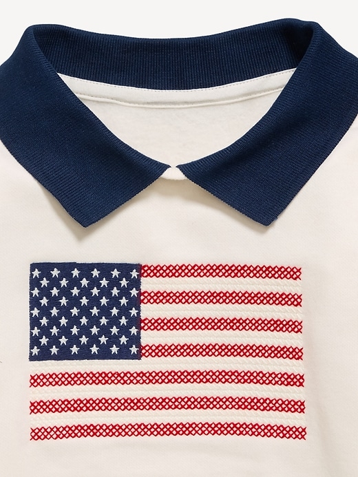 Image number 2 showing, Oversized Collared Graphic Sweatshirt for Toddler