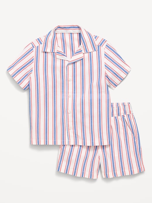 Image number 1 showing, Striped Poplin Shirt and Shorts Set for Toddler Boys