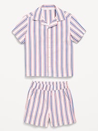 Image number 2 showing, Striped Poplin Shirt and Shorts Set for Toddler Boys