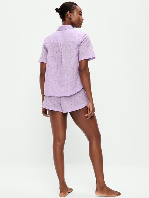 Image number 2 showing, Classic Eyelet Sleep Short Set