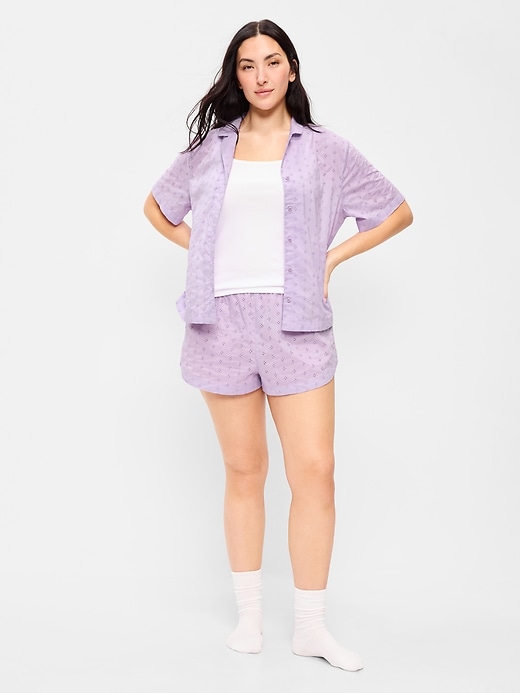 Image number 6 showing, Classic Eyelet Sleep Short Set