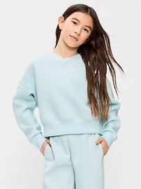 Image number 1 showing, Bounce Fleece V-Neck Sweatshirt for Girls