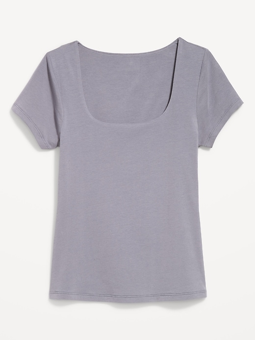 Image number 4 showing, Hug Double-Layer Scoop-Neck Top