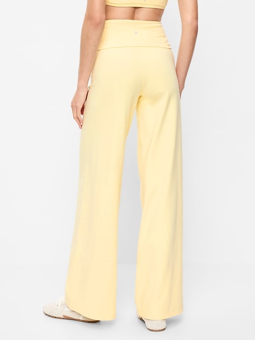 Image number 2 showing, High-Waisted PowerChill Fold-Over Wide-Leg Pants
