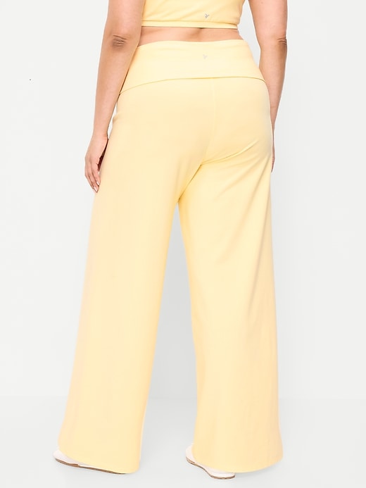 Image number 6 showing, High-Waisted PowerChill Fold-Over Wide-Leg Pants