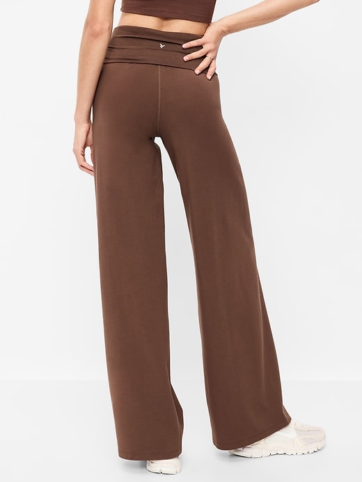 Image number 2 showing, High-Waisted PowerChill Fold-Over Wide-Leg Pants