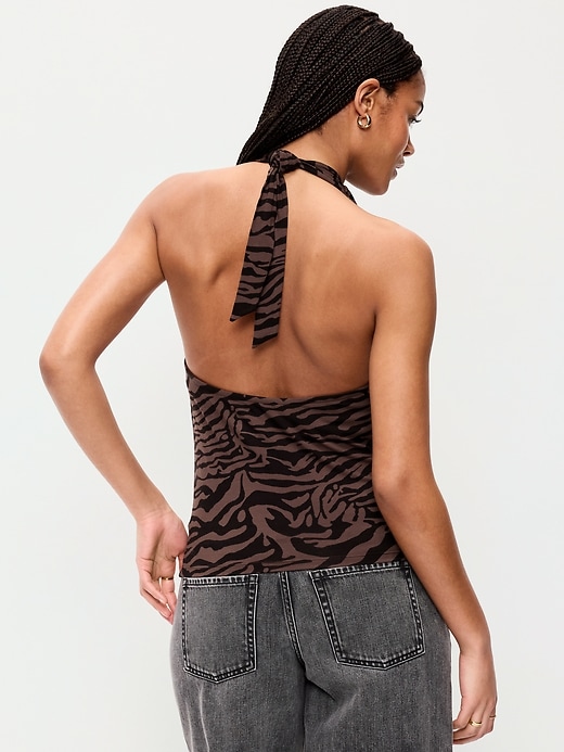 Image number 2 showing, Cowl-Neck Halter Top