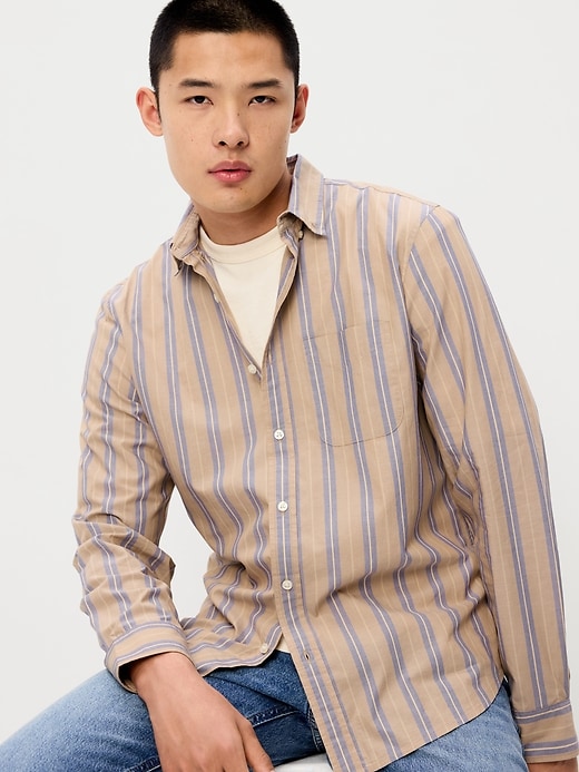 Image number 3 showing, Classic Fit Everyday Striped Poplin Shirt