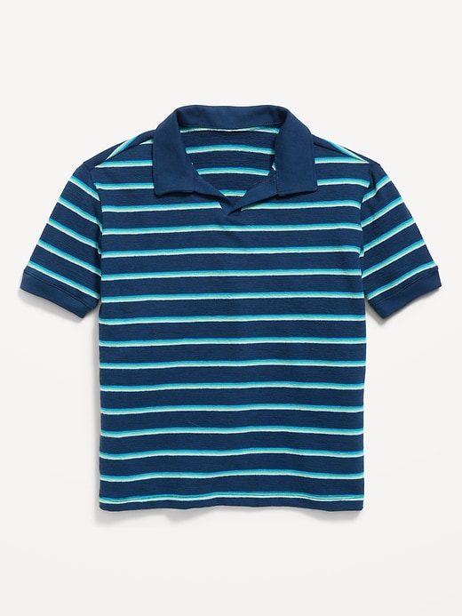 Image number 1 showing, Short-Sleeve Textured-Knit Polo Shirt for Boys