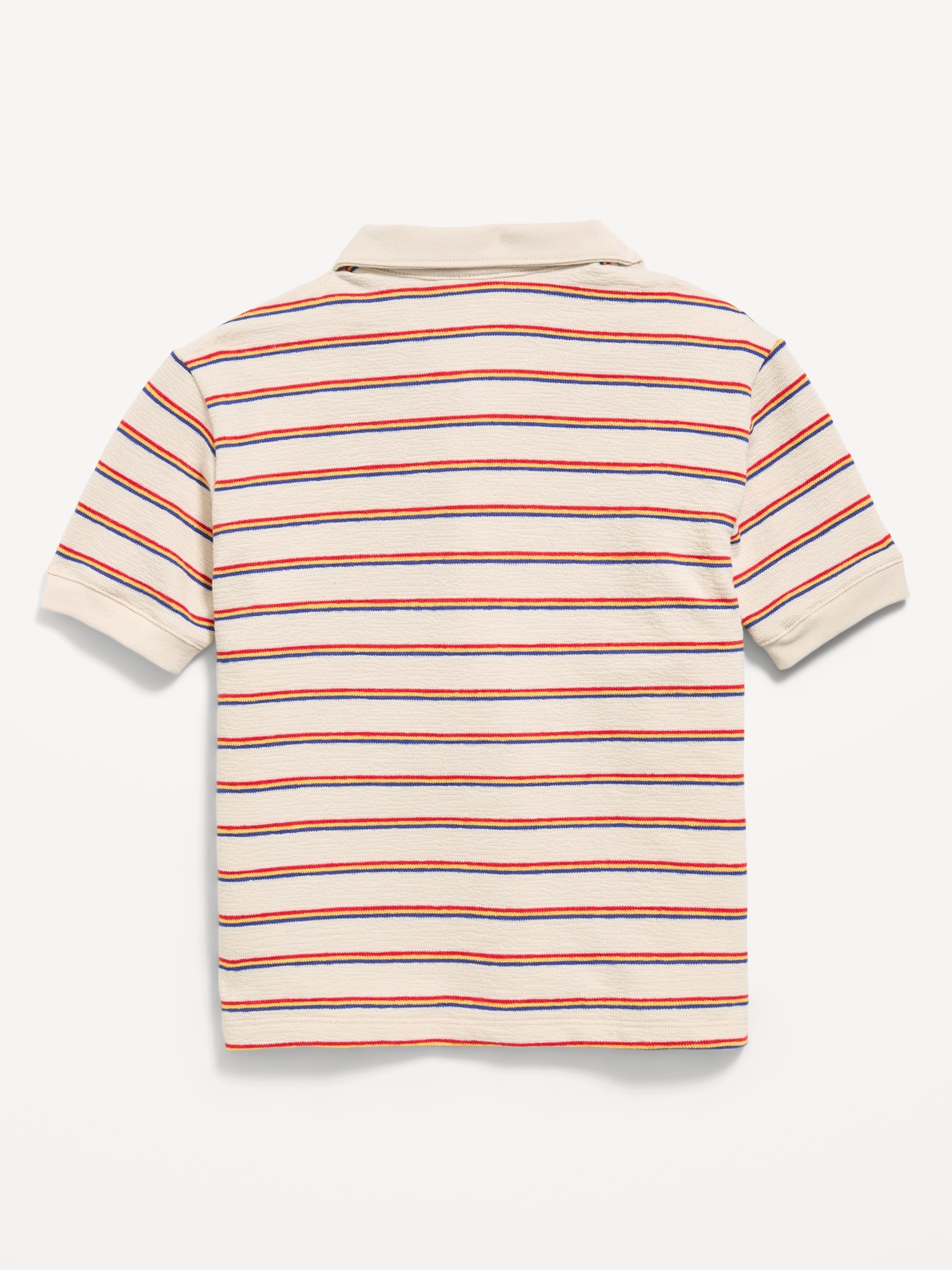 Short-Sleeve Textured-Knit Polo Shirt for Boys