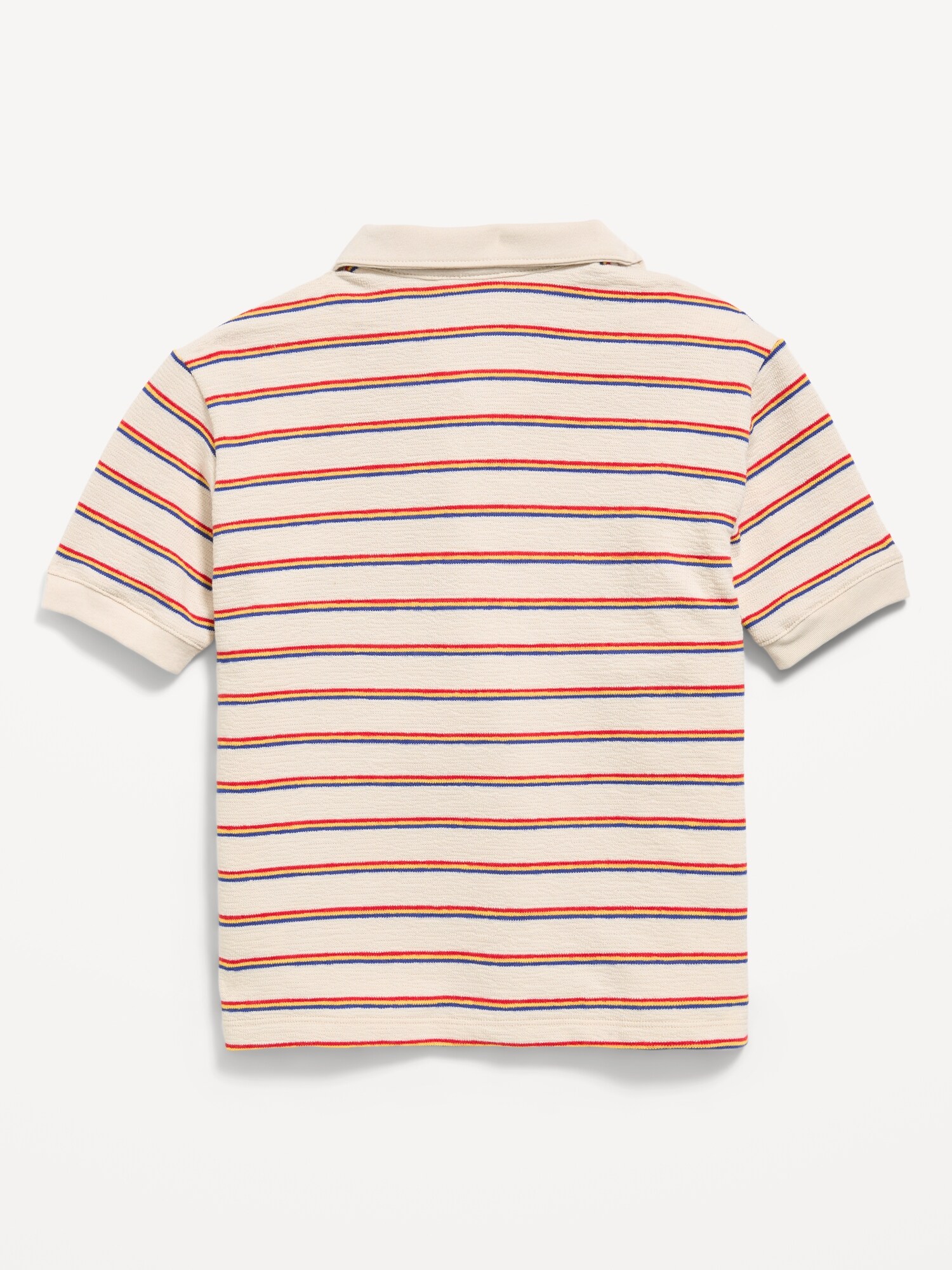 Поло Old Navy Short-Sleeve Textured-Knit Polo Shirt для мальчиков, цвет: Синий / Белый — фото 2