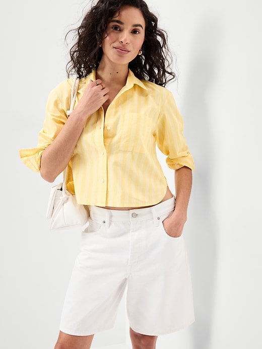 Image number 3 showing, Cropped Button-Down Shirt