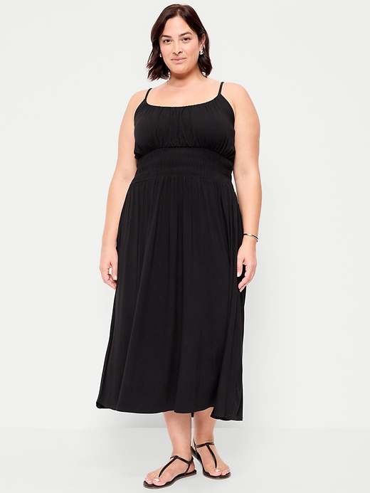 Image number 8 showing, Fit & Flare Jersey Smocked-Waist Midi Dress