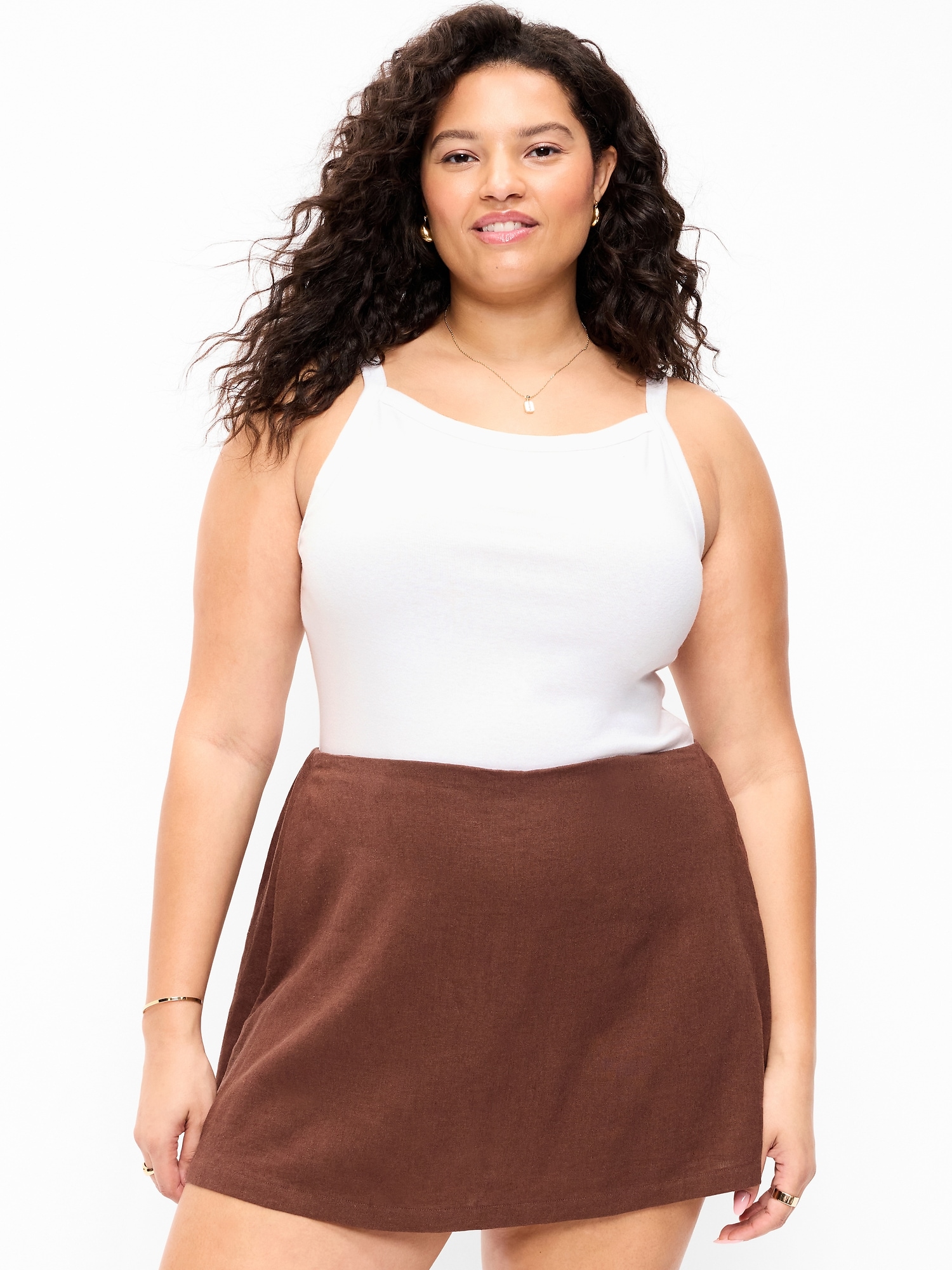 Snug Apron-Neck Tank Top