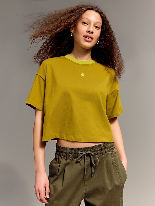 Image number 1 showing, Old Navy x Christopher John Rogers Crop T-Shirt