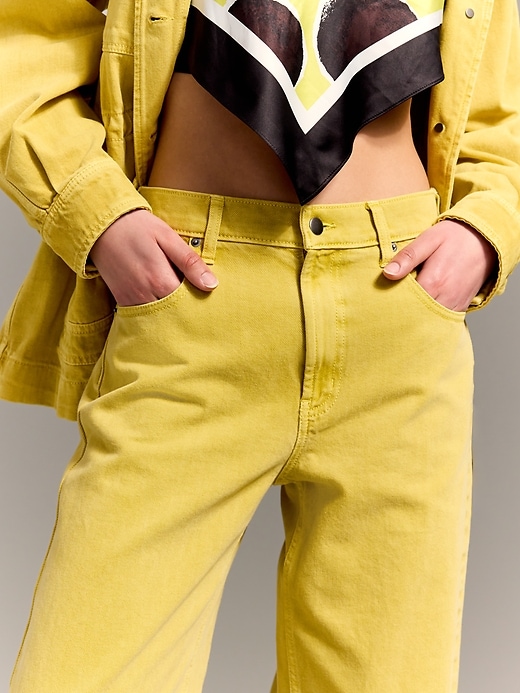 Image number 4 showing, Old Navy x Christopher John Rogers Mid-Rise Baggy Wide-Leg Jeans