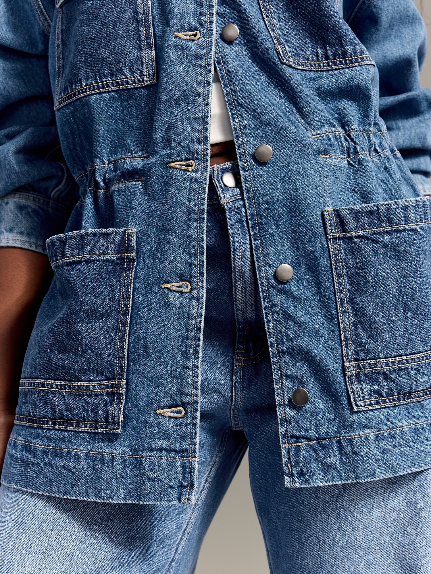 Old Navy x Christopher John Rogers Chore Utility Jean Jacket