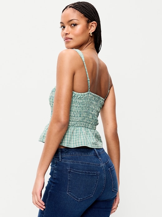 Image number 2 showing, Smocked Peplum Tank Top