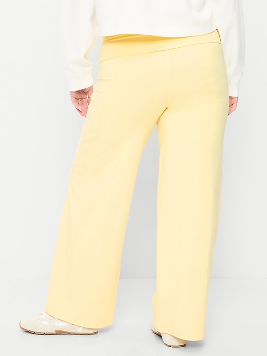 Image number 4 showing, High-Waisted PowerChill Fold-Over Wide-Leg Pants