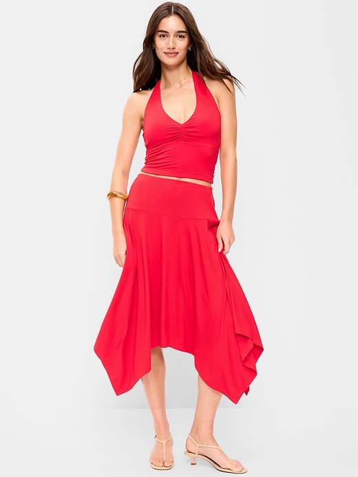 Image number 1 showing, Handkerchief Hem Midi Skirt