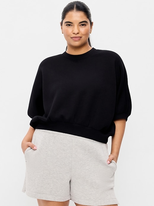 Image number 2 showing, Bounce Fleece Dolman-Sleeve Top