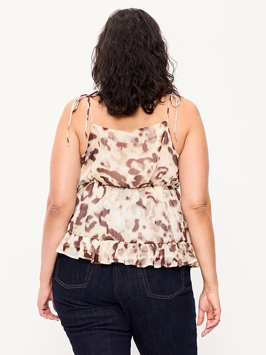 Image number 8 showing, Chiffon Semi-Sheer Tie-Strap Cami Top