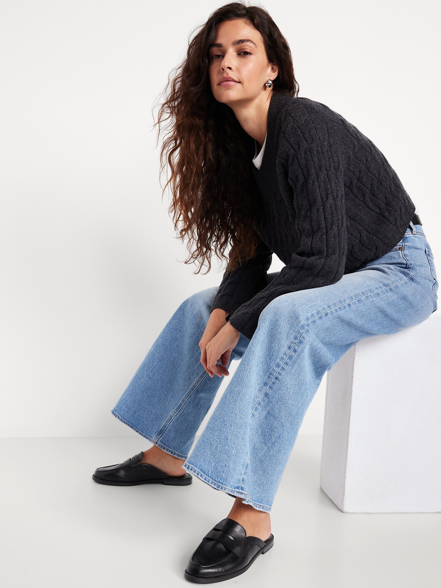 Женские лоферы-мюли Old Navy, цвет: Чёрный — фото 2