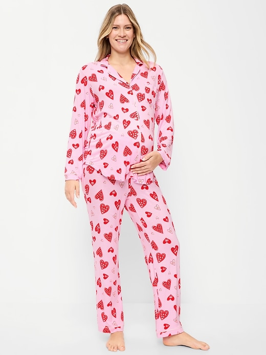 Image number 1 showing, Maternity Classic Pajama Set