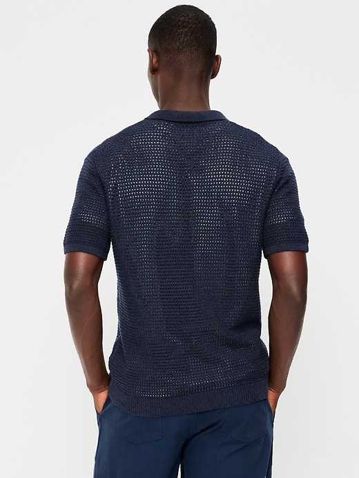 Image number 2 showing, Short-Sleeve Polo Sweater