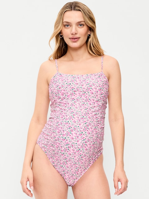 Maternity Ruched One-Piece Swimsuit