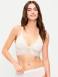 Image number 1 showing, Lace Longline Bralette